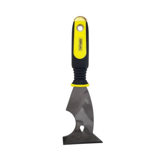 საფხეკი მულტიფუნქციური Topmaster 75x26x235 მმ ხელსაწყოები, სამღებრო ინსტრუმენტები საფხეკი მულტიფუნქციური Topmaster 75x26x235 მმ ტექნიკური მახასიათებლები:• მწარმოებელი: Topmaster • მასალა: უჟანგავი ფოლადი • ორი ფენიანი სახელური • ზომა: 75x26x235 მმ საფხეკი მულტიფუნქციური Topmaster 75x26x235 მმ