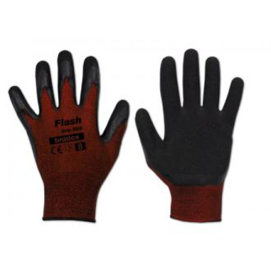 ხელთათმანი FLASH GRIP RED ლატექსი, 8, BRADAS RWFGRD8 ხელსაწყოები, სპეცტანსაცმელი ხელთათმანი FLASH GRIP RED ლატექსი, 8, BRADAS RWFGRD8 ლატექსისგან შემდგარი ხელთათმანები პოლიესტერისა და აკრილის ქსოვილისგან. ხელთათმანი FLASH GRIP RED ლატექსი, 8, BRADAS RWFGRD8