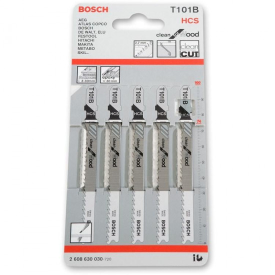 პირი ბეწვახერხის Bosch T101 B, HCS 5 ც ხელსაწყოები, ინსტრუმენტების მასალები პირი ბეწვახერხის Bosch T101 B, HCS 5 ც ეს არის გამძლე ბეწვახერხის პირი, რომელიც გამოიყენება ხის დასამუშავებლად. პირი ბეწვახერხის Bosch T101 B, HCS 5 ც