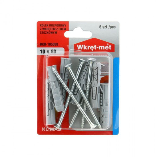 დიუბელი სჭვალით Wkret-met BKR-105080 10x80 მმ 6 ც ხელსაწყოები, სამაგრები Wkret-met BKR-105080 გამოიყენება მქუბუქი სამშენებლო ელემენტების დასამაგრებლად. დიუბელი სჭვალით Wkret-met BKR-105080 10x80 მმ 6 ც