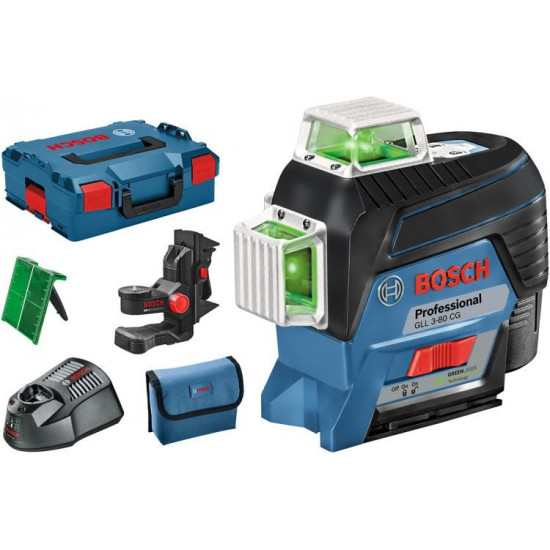 ლაზერული ნიველირი Bosch GLL 3-80 CG Professional (0601063T00) ხელსაწყოები, ელექტრო ინსტრუმენტები Bosch GLL 3-80 CG Professional არის ძალიან ზუსტი ნიველირი, შესაძლებელია Bluetooth-ის საშუალებით სმარტფონთან დაკავშირება. ლაზერული ნიველირი Bosch GLL 3-80 CG Professional (0601063T00)
