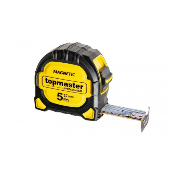 საზომი რულეტი მაგნიტით Topmaster 260201 5 მ ხელსაწყოები, ხელის ინსტრუმენტები Topmaster იკავებს მოწინავე პოზიციებს ხელის და პნევმატური ინსტრუმენტების ბაზარზე. საზომი რულეტი მაგნიტით Topmaster 260201 5 მ