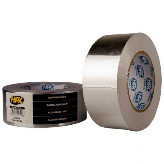 ალუმინის ლენტი HPX AL5050 50Mx50MM ხელსაწყოები, სამშენებლო მოწყობილობები ალუმინის ლენტი HPX AL5050 50Mx50MM ეს ლენტი გამოიყენება ლითონის რემონტისთვის და მონტაჟისთვის. ალუმინის ლენტი HPX AL5050 50Mx50MM