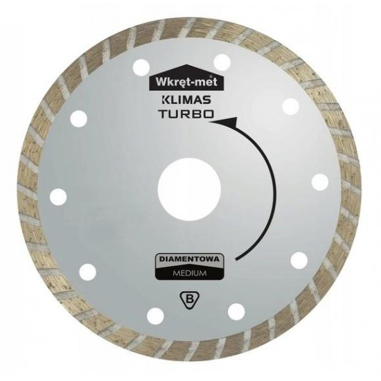 ალმასის დისკი Wkret-met Turbo Medium TDT-230M 230x22 მმ ხელსაწყოები, ინსტრუმენტების მასალები ალმასის დისკი Wkret-met Turbo Medium TDT-230M 230x22 მმ Wkret-met Turbo Medium გამოიყენება მშრალი და სველი ჭრისთვის და განკუთვნილია ბეტონისთვის, აგურისთვის, ბუნებრივი ქვისთვის, კერამიკული ფილებისთვის. ალმასის დისკი Wkret-met Turbo Medium TDT-230M 230x22 მმ
