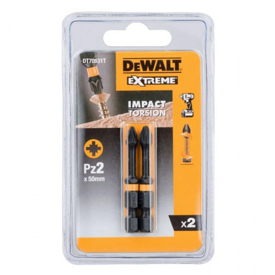 ბიტა დარტყმითი DeWalt IMPACT Torsion DT70531T-QZ PZ2 50 მმ 2 ც ხელსაწყოები, ინსტრუმენტების მასალები ტექნიკური მახასიათებლები:• მწარმოებელი: DeWalt• ბიტის ტიპი: PZ2 კომპლექტაცია:• ბიტა დარტყმითი DeWalt IMPACT Torsion DT70531T-QZ PZ2 50 მმ 2 ც ფიზიკური პარამეტრები:• სიგრძე: 50 მმ ბიტა დარტყმითი DeWalt IMPACT Torsion DT70531T-QZ PZ2 50 მმ 2 ც