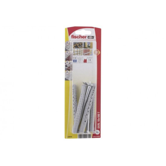 დიუბელი თვითმჭრლით Fischer SXRL 10x120 T 4ც 536192 ხელსაწყოები, სამაგრები გამოიყენება ზემტკიცე სამაგრის შესაქმნელად ჩამოსაკიდი ელემენტებისთვის. დიუბელი თვითმჭრლით Fischer SXRL 10x120 T 4ც 536192