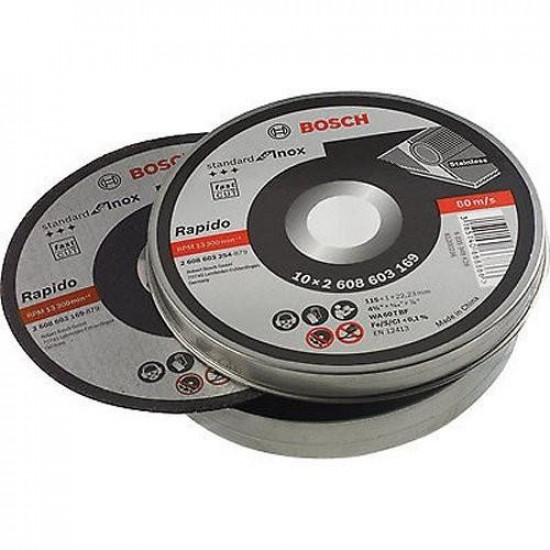 საჭერელი დისკი Bosch Cutting disc Standard for Inox 115x1x22.23mm, S ხელსაწყოები, ინსტრუმენტების მასალები საჭერელი დისკი Bosch Cutting disc Standard for Inox 115x1x22. საჭერელი დისკი Bosch Cutting disc Standard for Inox 115x1x22.23mm, S
