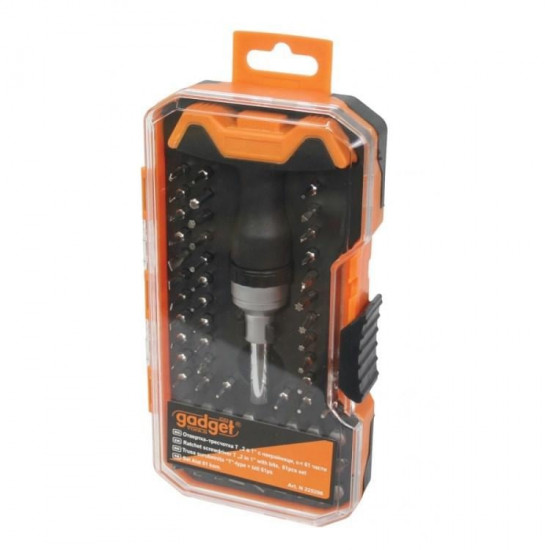 ნაკრები სახრახნისი და ბიტები Gadget 225206 61 ც ხელსაწყოები, ხელის ინსტრუმენტები ტექნიკური მახასიათებლები:• მწარმოებელი: Gadget კომპლექტაცია:• სახრახნისი-ჭრიალა 1/4 ნაკრები სახრახნისი და ბიტები Gadget 225206 61 ც