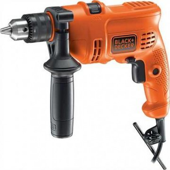 დარტყმითი დრელი Black+Decker KR504RE-XK 500W ხელსაწყოები, ელექტრო ინსტრუმენტები Black+Decker KR504RE-XK არის მოსახერხებელი დრელი, რომელიც გამოიყენება სხვადასხვა მასალასთან სამუშაოდ. დარტყმითი დრელი Black plusDecker KR504RE-XK 500W