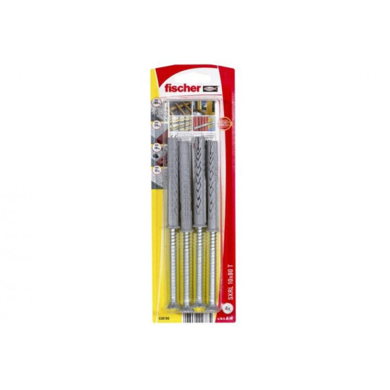 დიუბელი თვითმჭრელით Fischer SXRL 10x80 T 4 ც 536190 ხელსაწყოები, სამაგრები გამოიყენება ზემტკიცე სამაგრის შესაქმნელად ჩამოსაკიდი ელემენტებისთვის. დიუბელი თვითმჭრელით Fischer SXRL 10x80 T 4 ც 536190