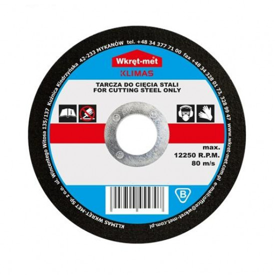 დისკი ლითონის საჭრელი Wkret-met TCS-12532(X5) 125x3.2x22 მმ ხელსაწყოები, ინსტრუმენტების მასალები Wkret-met TCS-12532(X5) გამოიყენება ფოლადის და თუჯის გადასაჭრელად. დისკი ლითონის საჭრელი Wkret-met TCS-12532(X5) 125x3.2x22 მმ