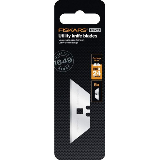 გამოსაცვლელი პირები Fiskars CarbonMax 1027229 5 ც ხელსაწყოები, ბაღის ინსტრუმენტები Fiskars CarbonMax 1027229 არის გამოსაცვლელი პირები Fiskars CarbonMax-ის დანებისთვის, განკუთვნილია სხვადასხვა მასალის საჭრელად. გამოსაცვლელი პირები Fiskars CarbonMax 1027229 5 ც