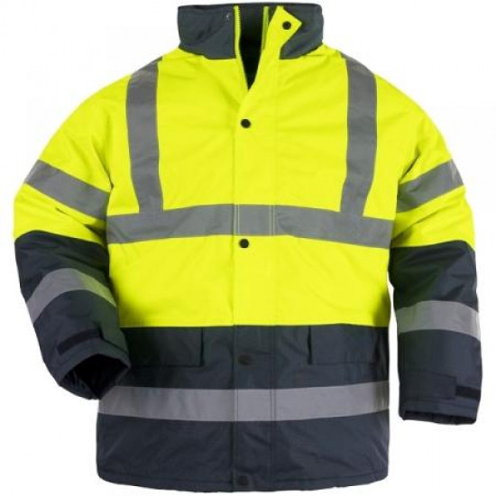 ქურთუკი შუქამრეკლით Coverguard Roadway 7ROAY XXL ყვითელი/მუქი ლურჯი ხელსაწყოები, სპეცტანსაცმელი ტექნიკური მახასიათებლები:• მწარმოებელი: Coverguard დამატებითი მახასიათებლები:• ელვა სარქველით• დამალული კაპიუშონი• შუქამრეკლი ზოლები• 2 გვერდითი ჯიბე• 1 შიდა ჯიბე ფიზიკური პარამეტრები:• გარე მასალა: 300D ქურთუკი შუქამრეკლით Coverguard Roadway 7ROAY XXL ყვითელი-მუქი ლურჯი