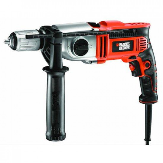 დარტყმითი დრელი Black+Decker KR8542K-QS 850W ხელსაწყოები, ელექტრო ინსტრუმენტები Black+Decker KR8542K-QS არის 2 სიჩქარიანი დრელი. დარტყმითი დრელი Black plusDecker KR8542K-QS 850W