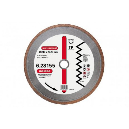 დისკო ალმასის Metabo professional TP 180x22,23 მმ, კერამიკა ხელსაწყოები, ინსტრუმენტების მასალები დისკო ალმასის Metabo professional TP 180x22,23 მმ, კერამიკა ტექნიკური მახასიათებლები:• მწარმოებელი: Metabo • ზომები: 180x22,23 mm დისკო ალმასის Metabo professional TP 180x22,23 მმ, კერამიკა