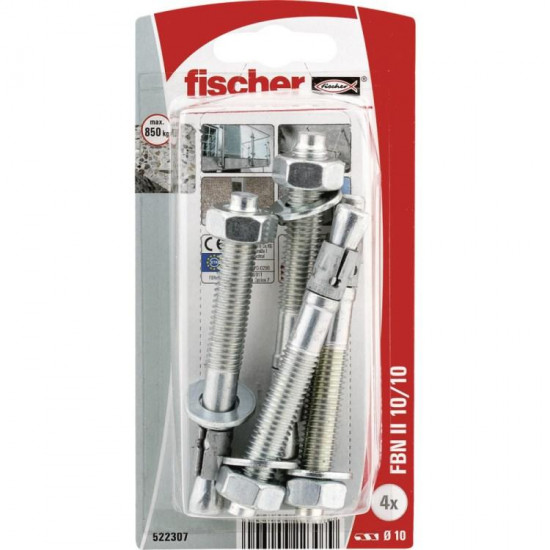 ანკერი Fischer FBN II K NV 10/10 4 ც. ხელსაწყოები, სამაგრები გრძელი ხრახნის და ორი სიღრმის სამაგრის წყალობით, ანკერი-ბოლტის Fischer FBN II, გამოყენების შესაძლებლობა ძალიან მოქნილია. ანკერი Fischer FBN II K NV 10-10 4 ც.