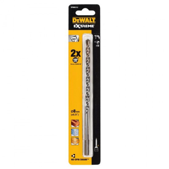 ბურღი ბეტონის DeWalt EXTREME DT6683-XJ 8x200 მმ ხელსაწყოები, ინსტრუმენტების მასალები ტექნიკური მახასიათებლები:• მწარმოებელი: DeWalt• სიგრძე: 200 მმ• დიამეტრი: 8 მმ• სამაგრი: 3 წახნაგოვანი ბურღი ბეტონის DeWalt EXTREME DT6683-XJ 8x200 მმ