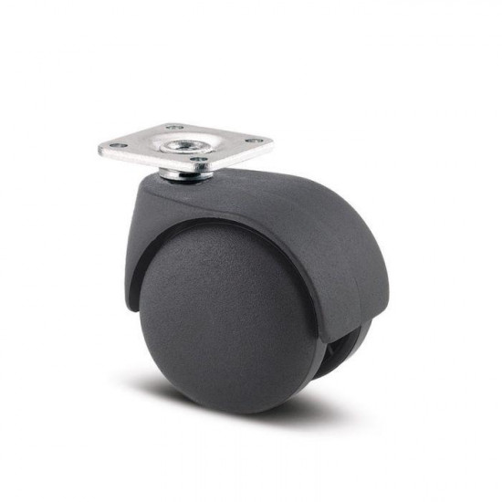 გორგოლაჭი Tente AA20POI050P41-38X38 40 კგ შავი ხელსაწყოები, სამშენებლო მოწყობილობები მბრუნავი როლიკი, კორპუსი პოლიპროპილენისგან. გორგოლაჭი Tente AA20POI050P41-38X38 40 კგ შავი