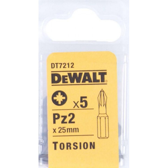 ბიტა DeWalt DT7212-QZ PZ2 25 მმ 5 ც ხელსაწყოები, ინსტრუმენტების მასალები ტექნიკური მახასიათებლები:• მწარმოებელი: DeWalt• ბიტის ტიპი: PZ2 კომპლექტაცია:• ბიტა DeWalt DT7212-QZ PZ2 25 მმ 5 ც ფიზიკური პარამეტრები:• სიგრძე: 25 მმ ბიტა DeWalt DT7212-QZ PZ2 25 მმ 5 ც