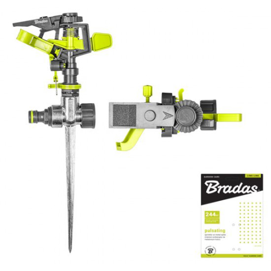 სარწყავი პულსირებადი პალოზე Bradas Lime edition LE-6104 ხელსაწყოები, ბაღის ინსტრუმენტები სარწყავი პულსირებადი პალოზე Bradas Lime edition LE-6104 Bradas LE-6104-ს გააჩნია ნიპელი სწრაფი შეერთებისთვის, ასევე შესაძლებელია შეერთებაა სხვა სარწყავებთან. სარწყავი პულსირებადი პალოზე Bradas Lime edition LE-6104