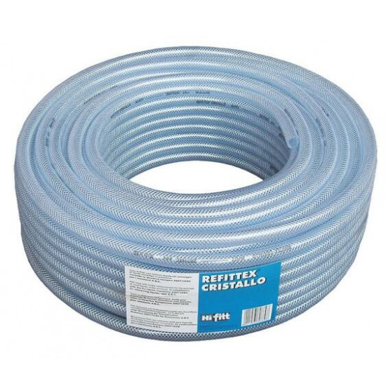 შლანგი ტექნიკური Hi-Fitt Refittex Cristallo TXRC16*24/50 ხელსაწყოები, ბაღის ინსტრუმენტები Hi-Fitt TXRC16*24/50 დამზადებულია მაღალხარისხიანი რბილი PVC-გან, არმირებულია სამმაგი პოლიესტერული ძაფით. შლანგი ტექნიკური Hi-Fitt Refittex Cristallo TXRC16x24-50