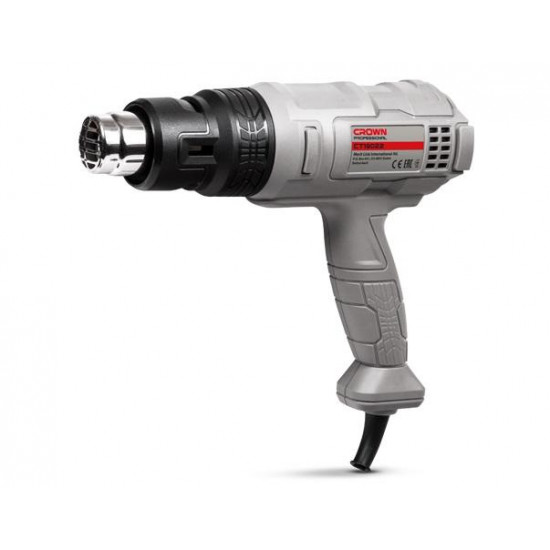 ტექნიკური ფენი Crown CT19022K 1800W ხელსაწყოები, ელექტრო ინსტრუმენტები Crown CT19022K-ს გააჩნია მუშაობის 3 რეჟიმი და ცივი ჰაერის ნაკადი. ტექნიკური ფენი Crown CT19022K 1800W
