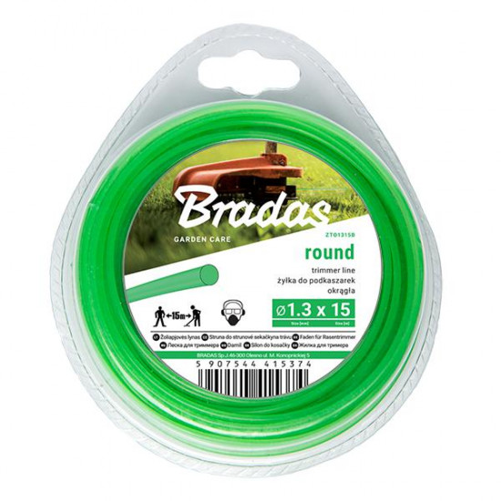 ძუა ტრიმერისთვის Bradas ZTO1315B 1.3 მმ 15 მ ხელსაწყოები, ბაღის ინსტრუმენტები Bradas არის ერთ-ერთი უმსხვილესი კომპანია ევროპაში შლანგების, ფიტინგების, ბაღის მოვლის ინსტრუმენტების წარმოებაში. ძუა ტრიმერისთვის Bradas ZTO1315B 1.3 მმ 15 მ