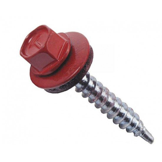 თვითმჭრელი სახურავის ბურღით Tech-Krep RAL-3011 124652 4,8х70 მმ 30 ც ხელსაწყოები, სამაგრები თვითმჭრელი სახურავის ბურღით Tech-Krep RAL-3011 124652 4,8х70 მმ 30 ც ეს თვითმჭრელი გამოიყენება სახურავის მასალის დასამაგრებლად ხის ზედაპირზე და ლითონის კონსტრუქციაზე. თვითმჭრელი სახურავის ბურღით Tech-Krep RAL-3011 124652 4,8х70 მმ 30 ც
