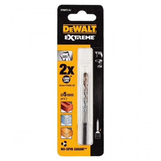 ბურღი ბეტონის DeWalt EXTREME DT6672-XJ 5x85 მმ ხელსაწყოები, ინსტრუმენტების მასალები ტექნიკური მახასიათებლები:• მწარმოებელი: DeWalt• სიგრძე: 85 მმ• დიამეტრი: 5 მმ• სამაგრი: 3 წახნაგოვანი ბურღი ბეტონის DeWalt EXTREME DT6672-XJ 5x85 მმ