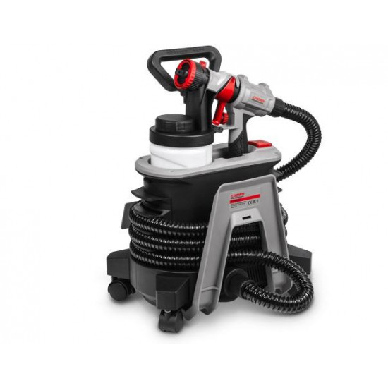 საღებავსაფრქვეველი Crown CT31015 1200W ხელსაწყოები, ელექტრო ინსტრუმენტები Crown CT31015-ის დახმარებით მიიღწევა მასალის საუკეთესო გაფრქვევა, რაც უზრუნველყოფს საუკეთესო შეღებვას, დროის და საღებავის ეკონომიას. საღებავსაფრქვეველი Crown CT31015 1200W
