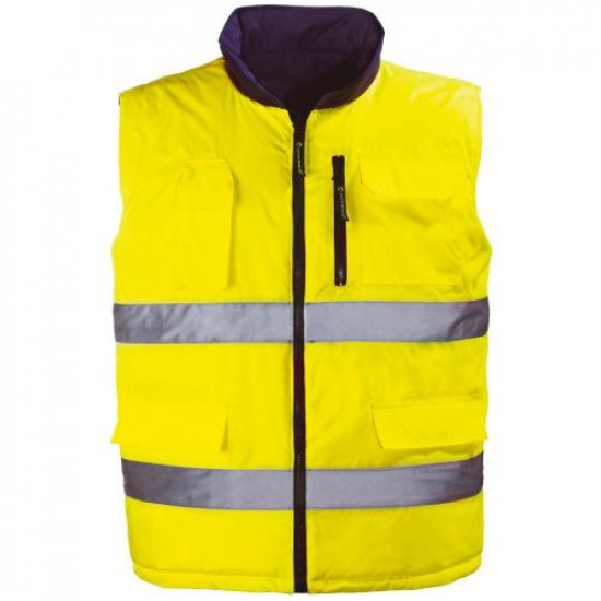 ჟილეტი ორმხრივი Coverguard HI-WAY 7HWGYXL XL ყვითელი ხელსაწყოები, სპეცტანსაცმელი Coverguard 7HWGYXL არის მოსახერხებელი ჟილეტი, ორივე მხარეს თანაბარი ჯიბეების რაოდენობით. ჟილეტი ორმხრივი Coverguard HI-WAY 7HWGYXL XL ყვითელი