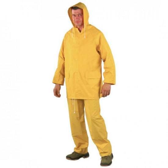 საწვიმარი Coverguard 50211 L ყვითელი (ზედა ქვედა) ხელსაწყოები, სპეცტანსაცმელი საწვიმარი Coverguard 50211 L ყვითელი (ზედა ქვედა) ტექნიკური მახასიათებლები:• მწარმოებელი: Coverguard ფიზიკური პარამეტრები:• მასალა: პოლიესტერი / PVC ორმაგი ბამბა• სისქე: 0,32 მმ• ფერი: ყვითელი• ზომა: L საწვიმარი Coverguard 50211 L ყვითელი (ზედა ქვედა)