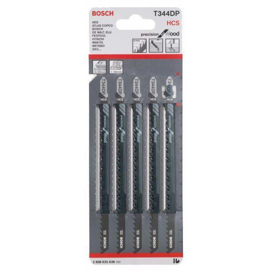 პირი ბეწვახერხის Bosch T 344 DP, HCS 5 ც ხელსაწყოები, ინსტრუმენტების მასალები პირი ბეწვახერხის Bosch T 344 DP, HCS 5 ც ეს არის გამძლე ბეწვახერხის პირი, რომელიც გამოიყენება ხის დასამუშავებლად. პირი ბეწვახერხის Bosch T 344 DP, HCS 5 ც
